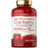 Cranberry Capsules 30,000 mg | High Strength | 150 Concentrate Pills | Ultra Triple Strength Cranberry Extract Complex with Vitamin C | by Horbaach