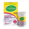Culturelle Natural Flora Supplement for Women | Daily Balance for Vaginal and Gut Health | 4 Bacterial Strains |10 Billion Live Cultures Lactobacillus Rhamnosus GG | Gluten Free | 30 Vegan Capsules
