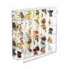Ikee Design Mountable 25 Compartments Acrylic Display Case Cabinet Stand with Mirrored Back - Display Shelves for Collectibles, Gemstone and Figures, 10.7" W x 2 "D x 10.5" H