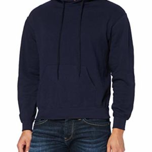 Fruit of the Loom Men's Classic Hooded Sweatshirt, Deep Navy, L UK