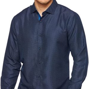 House of Lords Mens Dress Shirts Easy Care Regular Fit Long Sleeve Printed Casual Button Down Shirts