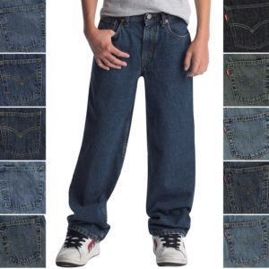 Levi's Boys 550 Jeans Relaxed, 5 Pocket, Cotton Kids Denim Blue Jean Pants