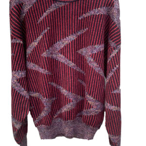 Vintage London Fog Sweater Men's Large Made In USA Knitwear Pullover Red & Black