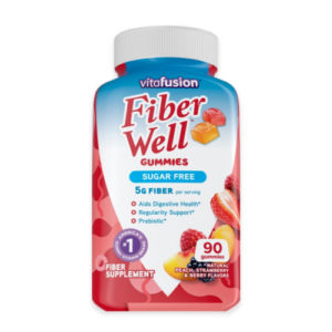vitafusion Fiber Well Sugar Free Fiber Supplement, Peach, Strawberry and 90 Coun