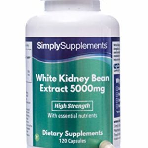 White Kidney Bean Extract Capsules 5000mg |120 Capsules | Manufactured in The UK