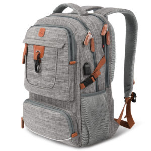 17.3" Laptop Bag 50L Extra Large Travel Backpack for Business/School, Light Grey