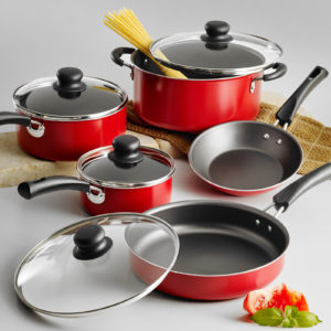 9 Piece Cookware Set Nonstick Pots and Pans Home Kitchen Cooking Non Stick NEW