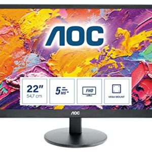 AOC e2270swdn - 21.5 Inch FHD Monitor, 60Hz, TN, 5ms, Vesa 100 x 100, Tilt, Multimedia monitor (1920 x 1080 @ 60Hz, TN, 5ms, DVI/VGA)