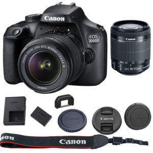 Canon EOS 3000D INT 18.0 MP Digital SLR Camera with 18-55mm EF-S f/3.5-5.6 Lens
