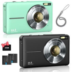 Digital Camera 44MP Compact Point and Shoot Camera 16X Zoom for Teens Students