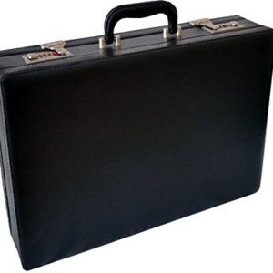 ESSENTIAL PRODUCTS Smooth Nappa Faux Leather Expandable Executive Attache Case Briefcase