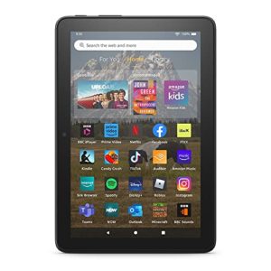 Fire HD 8 tablet | 8-inch HD display, 32 GB, 30% faster processor, designed for portable entertainment, 2022 release, with ads, Black