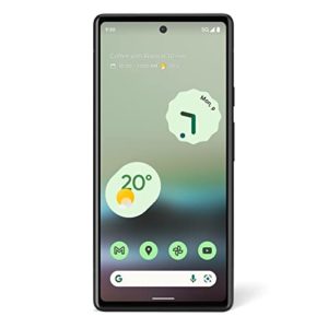 Google G1AZG Pixel 6a – Unlocked Android 5G Smartphone with 12 megapixel camera and 24-hour battery – Chalk, 128GB