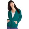 Hanes Women's EcoSmart Full Fleece Hoodie, Midweight Zip-up Hooded Jacket, Jade Pine, XL