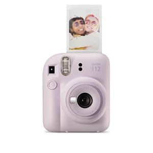 instax mini 12 instant film camera, auto exposure with Built-in selfie lens, Lilac Purple