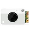 Kodak Printomatic Digital Instant Print Camera - Full Color Prints On ZINK 2 x 3 Inch Sticky-Backed Photo Paper (Grey) Print Memories Instantly