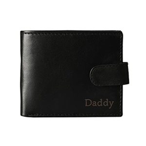 Men's Bifold Genuine Leather Wallet with Optional Personalised Engraving