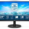 PHILIPS 241V8LA- 24 Inch FHD Monitor, 75Hz, 4ms, VA, Speakers LowBlue, Flickerfree (1920 x 1080, 250 cd/m², HDMI/VGA)