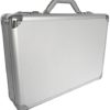 Pro Aluminium Large Deep Executive Laptop Padded Briefcase Attache Case Silver
