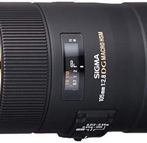 Sigma 258306 105mm F2.8 EX DG OS HSM Macro Lens for Nikon DSLR Camera , Black