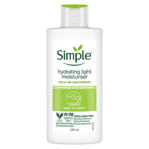 Simple Kind to Skin Hydrating Light Moisturiser UK’s #1 facial skin care brand* for 12-hour moisturisation 125 ml
