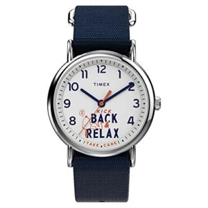 Timex Weekender 38mm White Dial and Blue Strap Quartz Watch TW2V41900