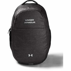 Under Armour Women's Hustle Signature Backpack, Jet Grey/Metallic Silver (010), OSFA