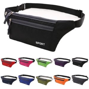 Waterproof Running Belt Fanny Pack Waist Pouch Outdoor Camping Hiking Zip Bag