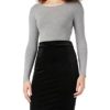 Amazon Brand - find. Women's Velvet Midi Pencil Skirt (Black, 20-22)