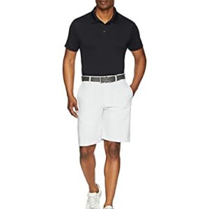 Amazon Essentials Men's Slim-Fit Quick-Dry Golf Polo Shirt, Black, L