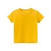 Boy Small Long Sleeve Shirt Toddler Kids Girls Boys Short Sleeve Basic T Shirt Casual Summer Tees Shirt Tops Solid Color Place Us (Yellow, 1 Year)