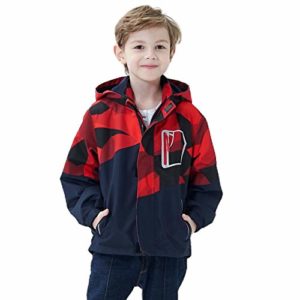 BTkviseQat MGEOY Boys Girls Rain Jackets Lightweight Waterproof Hooded Raincoats Windbreakers for Kids