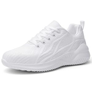 BUBUDENG Womens Trainers Running Shoes Sneakers Gym Tennis Sneakers Workout Walking Lightweight Ladies Trainers White Womens Size 5.5 UK(Label Size:39)