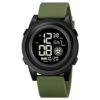 CakCity Digital Watch Men Waterproof Sports Watches for Men Stopwatch Wristwatch with Alarm LED Back Light Rubber Strap, Green, sport