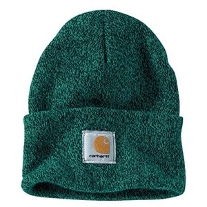 Carhartt Men's Knit Cuffed Beanie Hat, Tidal/Blue Spruce Marl, One Size