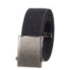 Columbia Unisex-adult Military Web Belt-Adjustable One Size Cotton Strap and Metal Plaque Buckle, Black, One size
