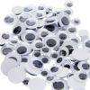 Creation Station 100 Peel & Stick Wiggle Eyes, Black, Assorted Sizes