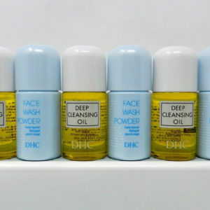 DHC Cleansing Oil 1 fl oz + Face Wash Powder Facial Cleansers 0.53 oz 8 Pack