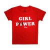 Disney Girl's Minnie Mouse - Girl Power T Shirt, Red (Red Red), 7-8 Years UK