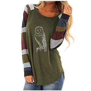 Essentials Women's Classic-fit Short-Sleeve Crewneck T-Shirt Sale Clearance Style Womens Tunic Tops Vest Tops Women UK Cotton Jumper Shirts Women's Long Sleeve Tops Green