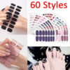 Full Size Nail Wraps Stickers Polish Toe Manicure Art Self Stick Decor 3D Decals