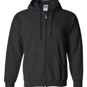 Gildan Adult Fleece Zip Hooded Sweatshirt, Style G18600, Black Charcoal, 4XL