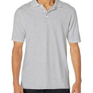 Hanes Men's FreshIQ Polo Shirt, Men’s X-Temp Polo Shirt, Moisture-Wicking Performance Polo Shirt, Light Steel, XL