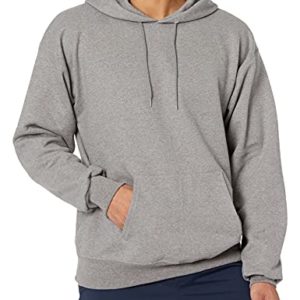 Hanes Men's Ultimate Cotton Hooded Sweatshirt, Oxford Gray, Medium