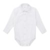 iEFiEL Infant Baby Boys Long Sleeves One-Piece Shirt Romper Jumpsuit Bodysuit Gentleman Outfits White 3-6 Months
