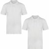 Label Cutters Boys 2 Pack White School Polo T Shirts Pique EX G30RG3 Uniform 5-16 Years (George 2 Pack Boys / 14-15 Years)