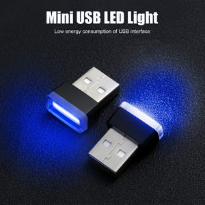 LED Mini USB Car Interior Light Neon Atmosphere Ambient Lamp Accessories Blue
