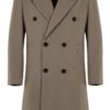 Mens Trench Coat Double Breasted Classic Notched Lapel Regular Fit Long Pea Coat Fall Winter Business Overcoat, Brown, M