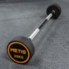 METIS Rubber Barbell Weights [10kg-30kg] Barbell Weights Sets with Handle | Exercise Equipment for Women & Men | Home/Gym | Barbell Chrome Handle & Weights Set