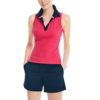 Nautica Women's Sleeveless Polo Shirt, Berry Rose, L